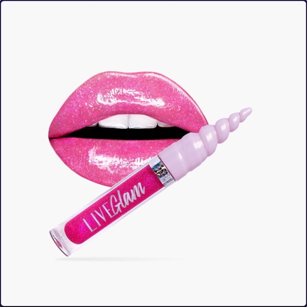 LiveGlam KissMe pink sparkly gloss - Ce-Lip-Bration